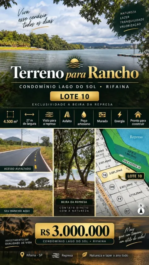 Terreno de Rancho Em Rifaina - foto 2
